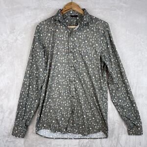 Vintage 70s Nizam PTA Cotton Geometric Print Shirt Mens Small Boho Ecletcic